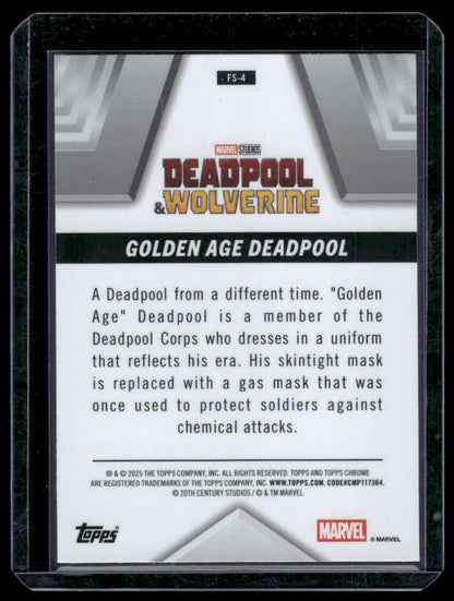 2025 Topps Chrome Marvel Studios #FS-4 Golden Age Deadpool Future Stars