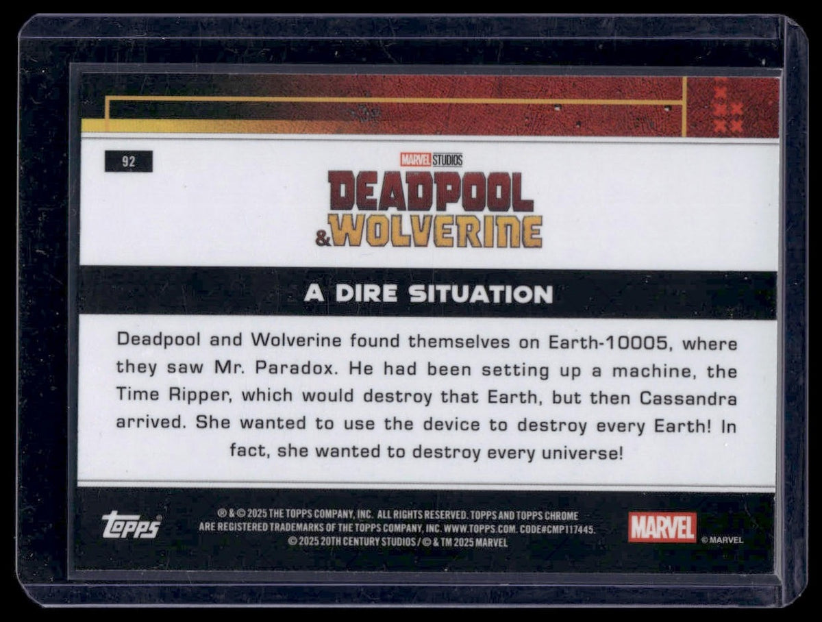 2025 Topps Chrome Marvel Studios #92 A Dire Situation
