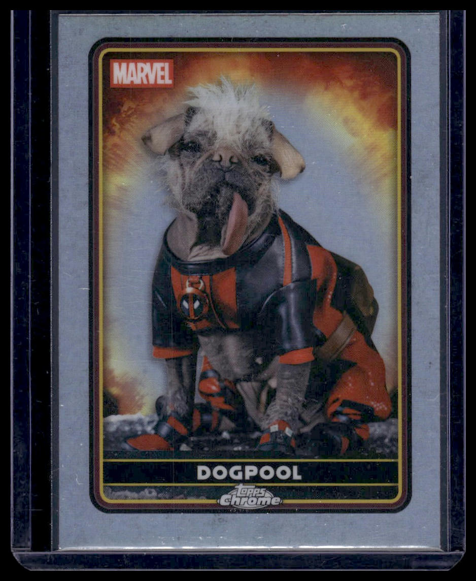 2025 Topps Chrome Marvel Deadpool #28 Dogpool Pink Shimmer Refractor