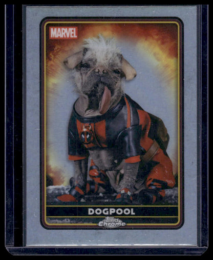 2025 Topps Chrome Marvel Deadpool #28 Dogpool Pink Shimmer Refractor