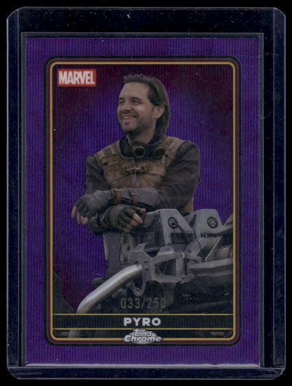 2025 Topps Chrome Marvel Deadpool #25 Pyro Purple Refractor 033/250