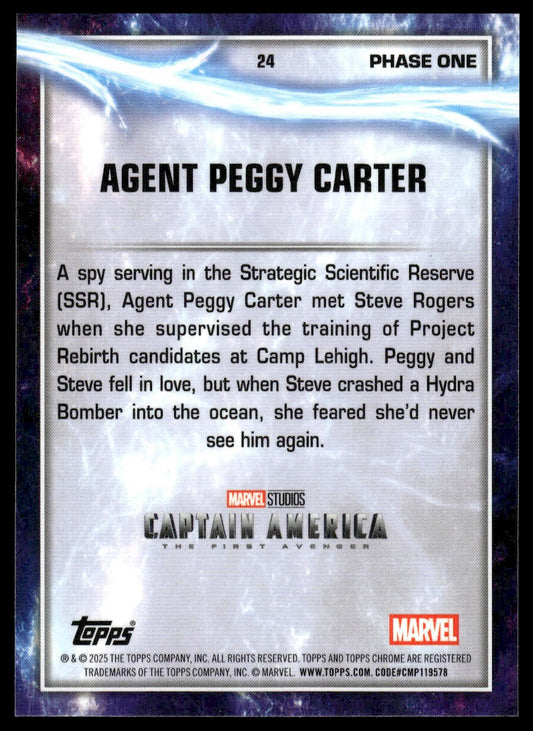 2025 Topps Chrome Marvel Studios #24 Agent Peggy Carter