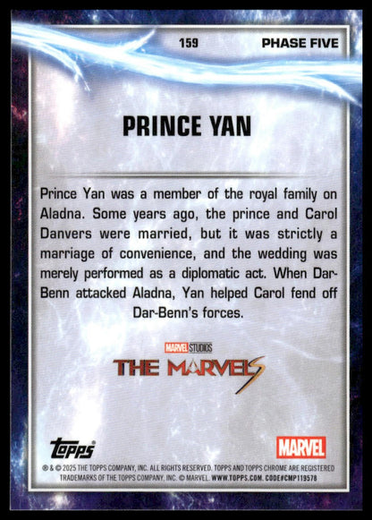 2025 Topps Chrome Marvel Studios #159 Prince Yan