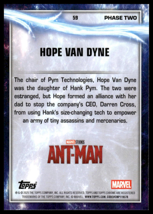 2025 Topps Chrome Marvel Studios #59 Hope Van Dyne