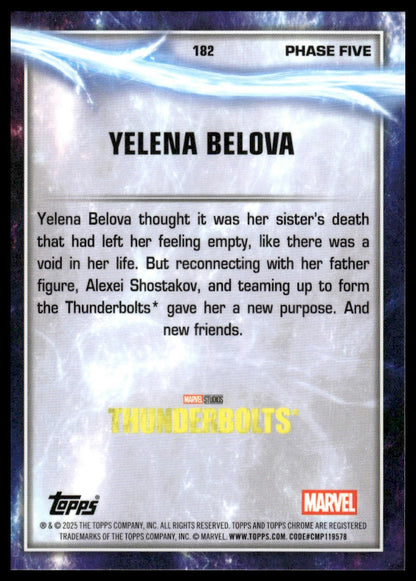 2025 Topps Chrome Marvel Studios #182 Yelena Belova