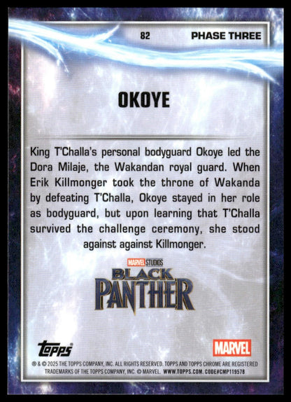2025 Topps Chrome Marvel Studios #82 Okoye