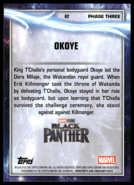 2025 Topps Chrome Marvel Studios #82 Okoye