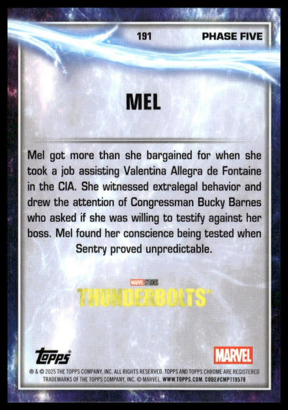 2025 Topps Chrome Marvel Studios #191 Mel Gold