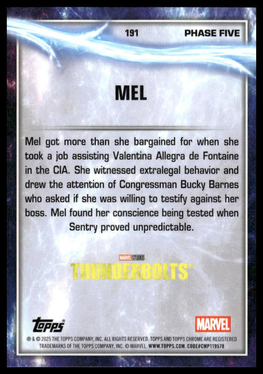 2025 Topps Chrome Marvel Studios #191 Mel Gold