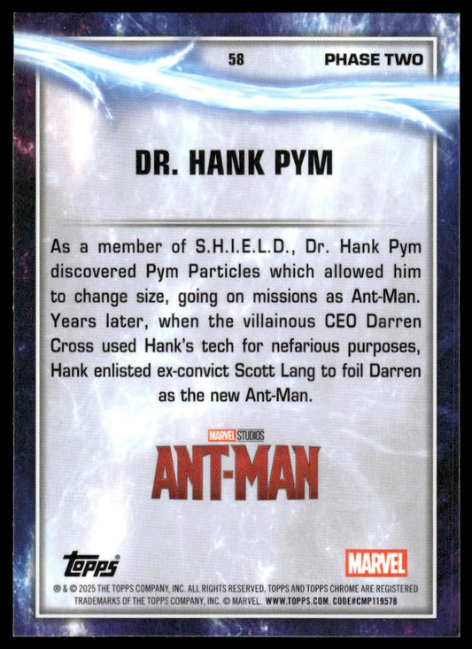 2025 Topps Chrome Marvel Studios #58 Dr. Hank Pym