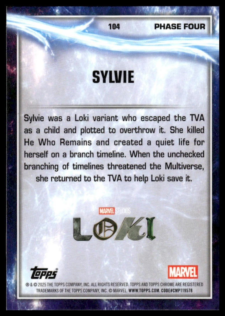 2025 Topps Chrome Marvel Studios #104 Sylvie