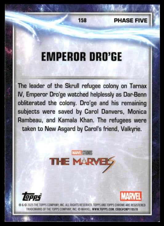 2025 Topps Chrome Marvel Studios #158 Emperor Dro’ge