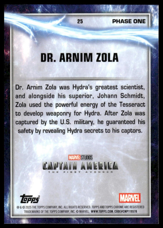 2025 Topps Chrome Marvel Studios #25 Dr. Arnim Zola