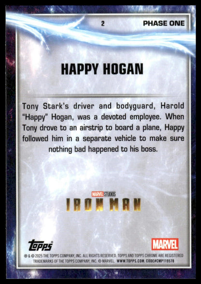 2025 Topps Chrome Marvel Studios #2 Happy Hogan