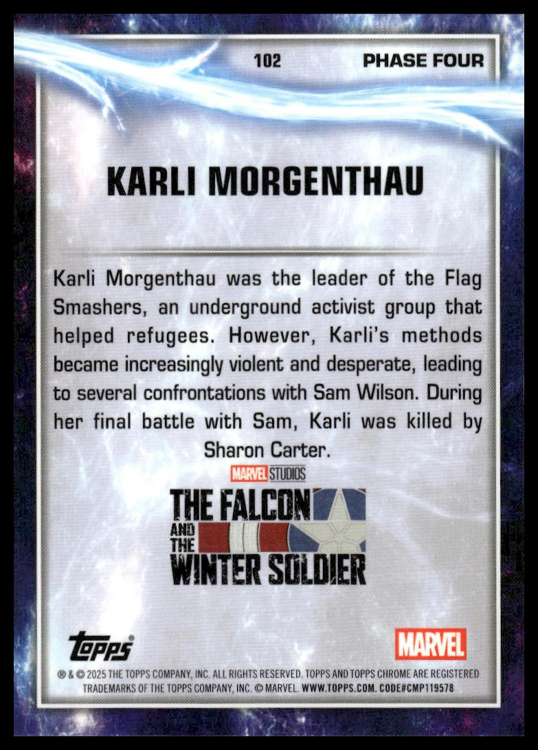 2025 Topps Chrome Marvel Studios #102 Karli Morgenthau