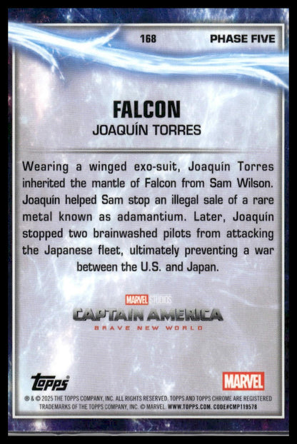 2025 Topps Chrome Marvel Studios #168 Falcon