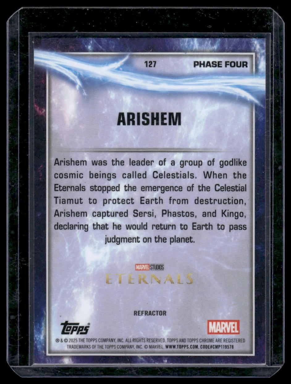 2025 Topps Chrome Marvel Studios #127 Arishem Captain America Refractor