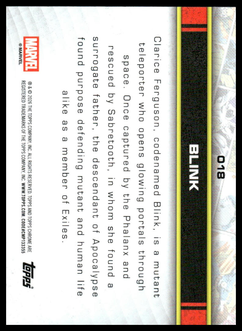 2026 Topps Chrome Marvel Comics #18 Blink