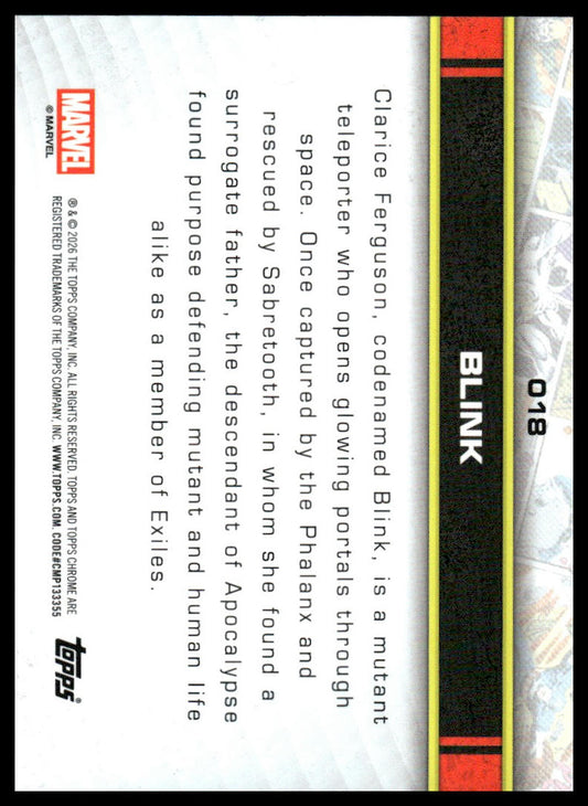 2026 Topps Chrome Marvel Comics #18 Blink