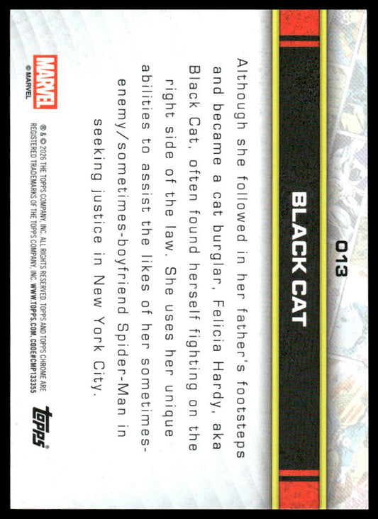 2026 Topps Chrome Marvel Comics #13 Black Cat