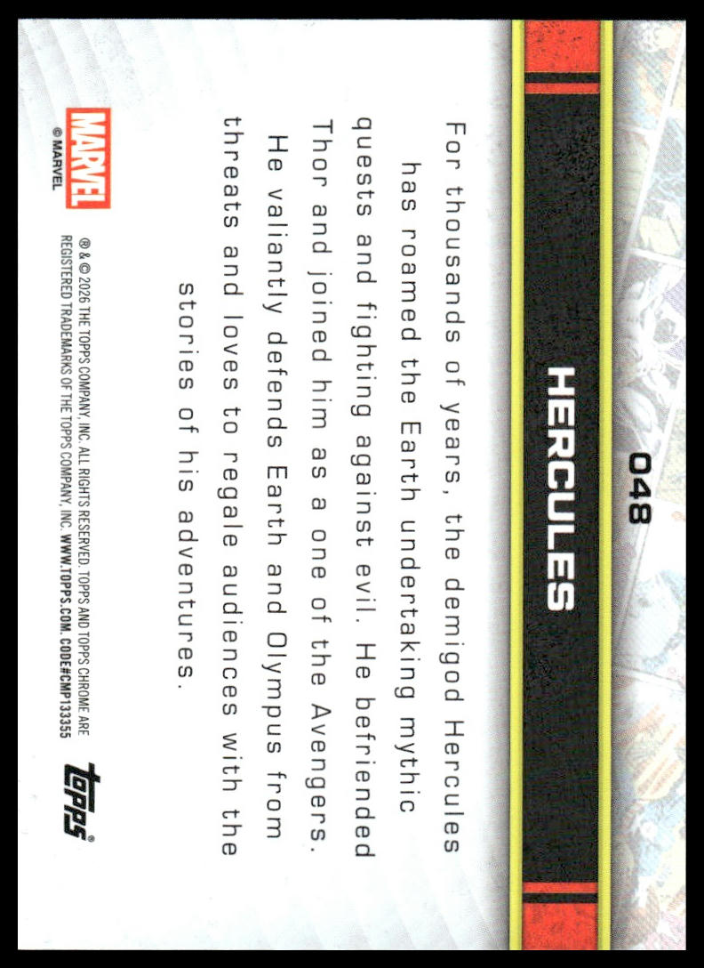 2026 Topps Chrome Marvel Comics #48 Hercules
