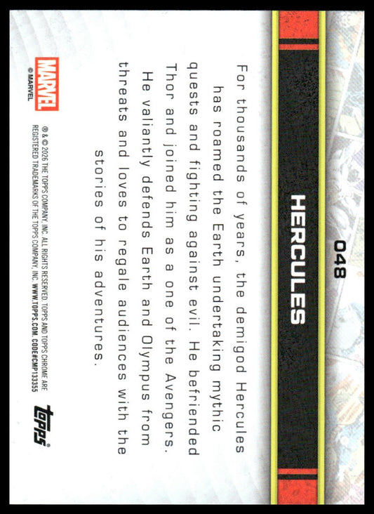 2026 Topps Chrome Marvel Comics #48 Hercules