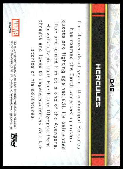 2026 Topps Chrome Marvel Comics #48 Hercules