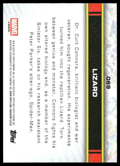 2026 Topps Chrome Marvel Comics #69 Lizard