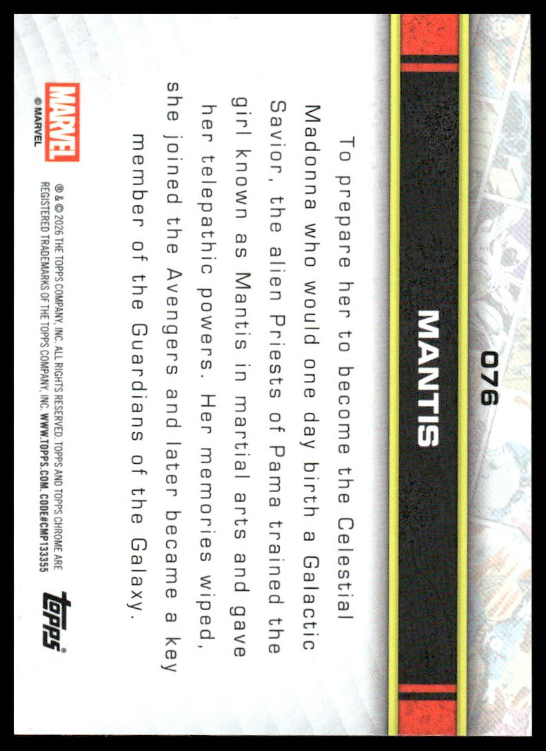 2026 Topps Chrome Marvel Comics #76 Mantis