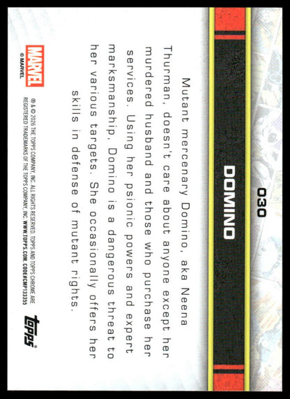 2026 Topps Chrome Marvel Comics #30 Domino
