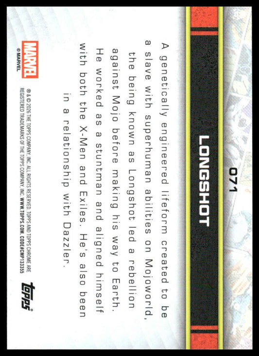 2026 Topps Chrome Marvel Comics #71 Longshot