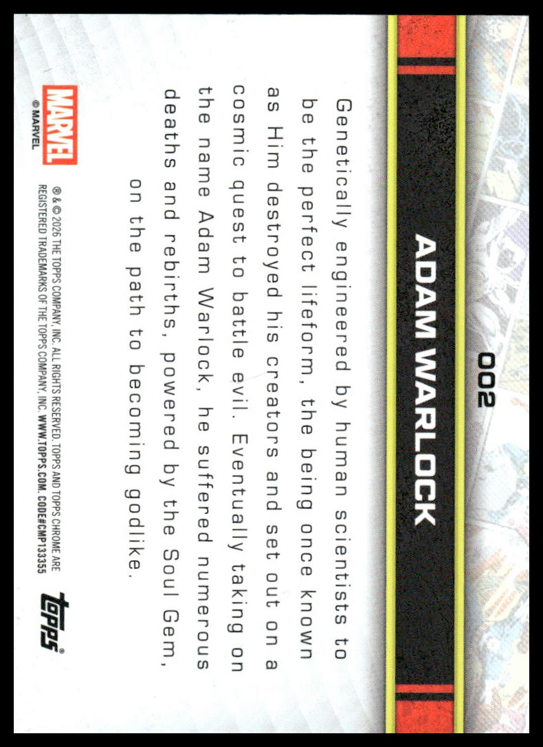 2026 Topps Chrome Marvel Comics #2 Adam Warlock