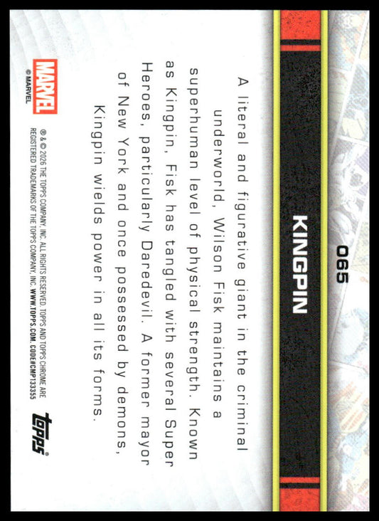 2026 Topps Chrome Marvel Comics #65 Kingpin