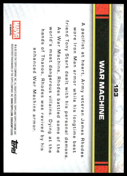 2026 Topps Chrome Marvel Comics #193 War Machine
