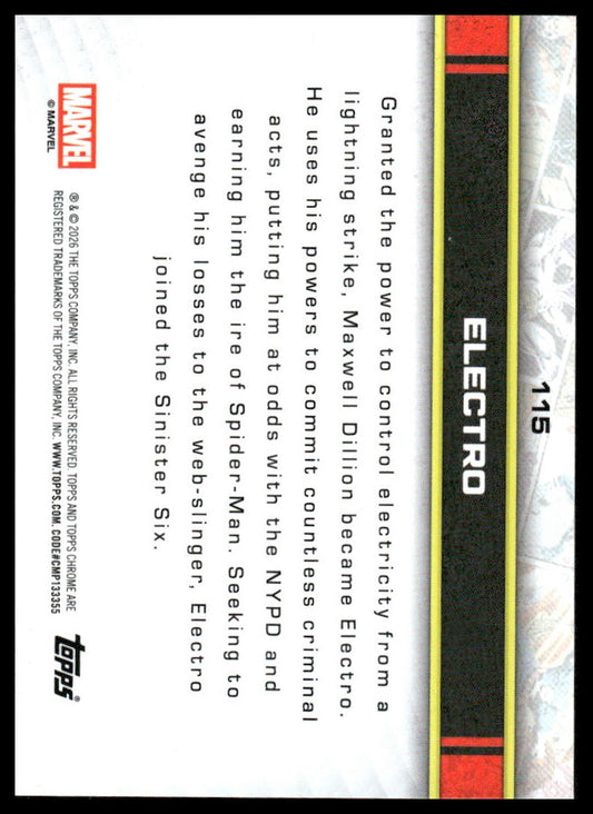 2026 Topps Chrome Marvel Comics #115 Electro