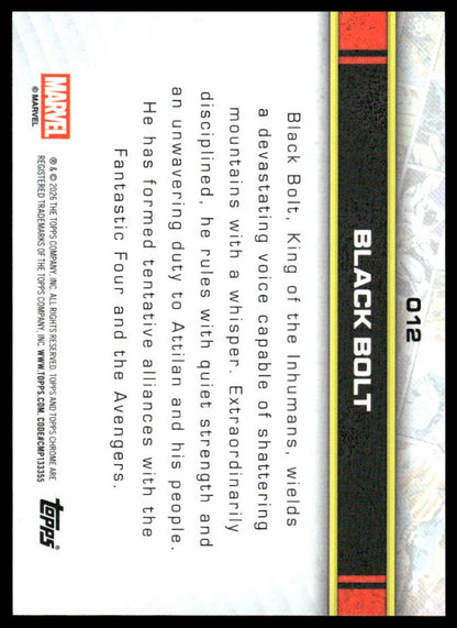 2026 Topps Chrome Marvel Comics #12 Black Bolt