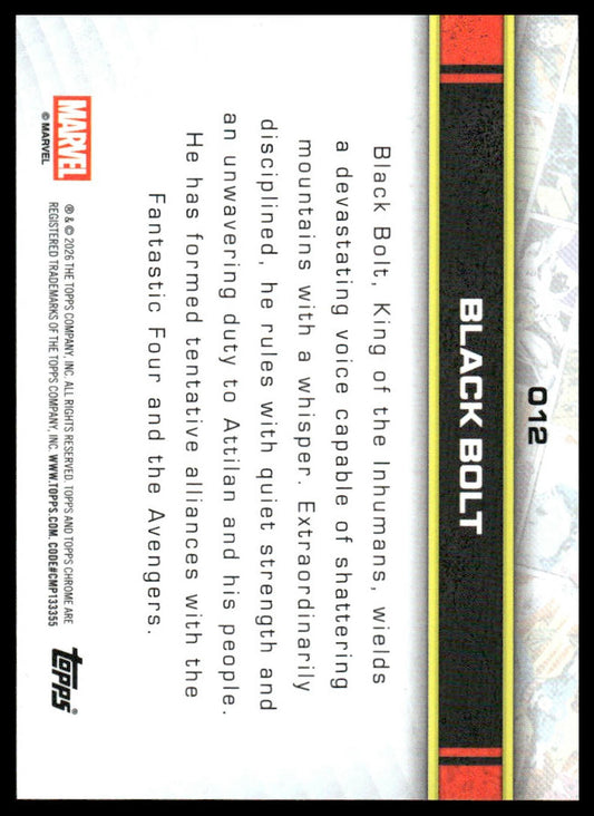 2026 Topps Chrome Marvel Comics #12 Black Bolt
