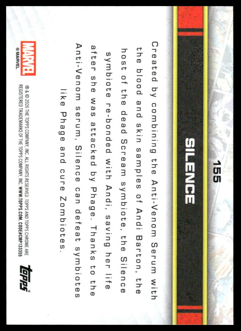 2026 Topps Chrome Marvel Comics #155 Silence
