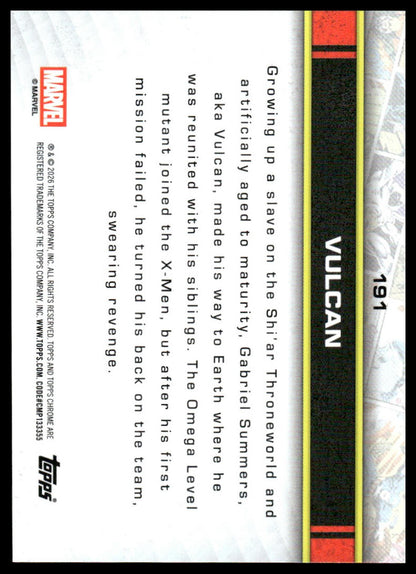 2026 Topps Chrome Marvel Comics #191 Vulcan