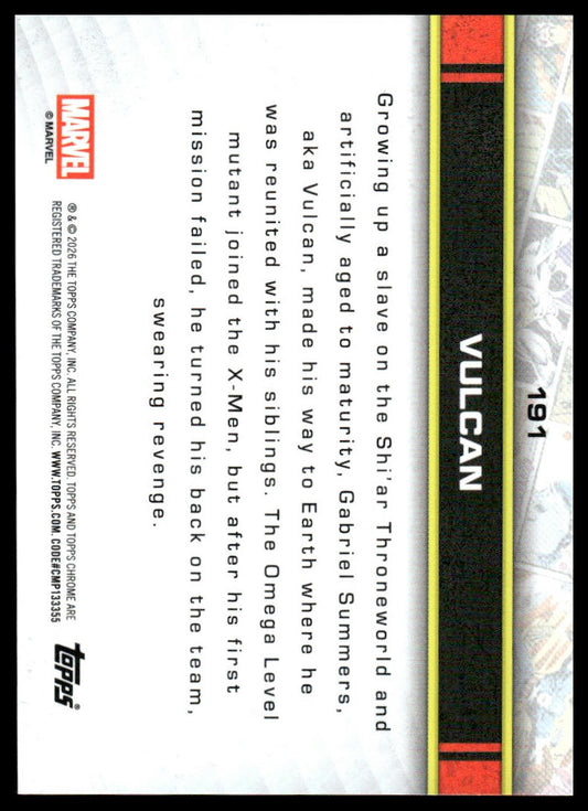 2026 Topps Chrome Marvel Comics #191 Vulcan