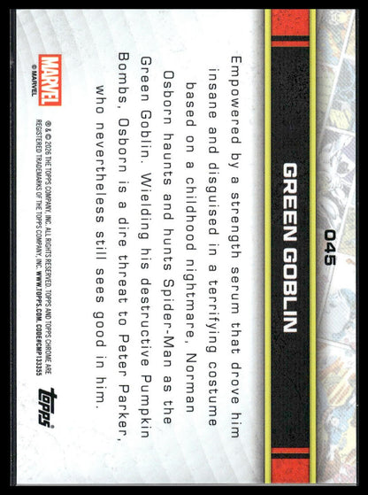 2026 Topps Chrome Marvel Comics #45 Green Goblin