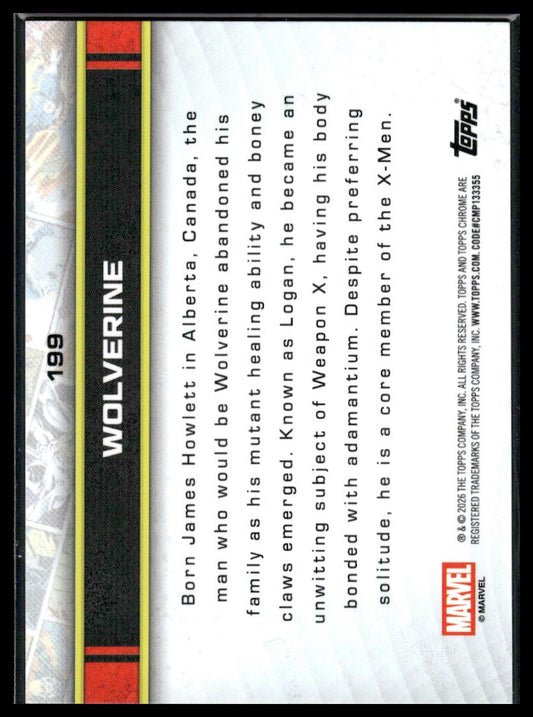 2026 Topps Chrome Marvel Comics #199 Wolverine