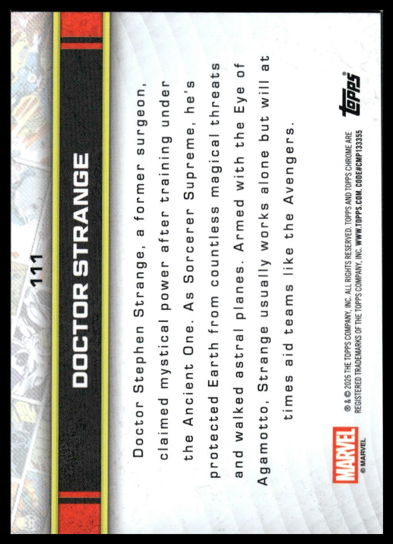 2026 Topps Chrome Marvel Comics #111 Doctor Strange