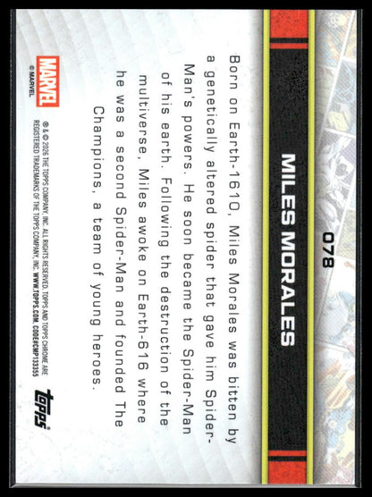 2026 Topps Chrome Marvel Comics #78 Miles Morales