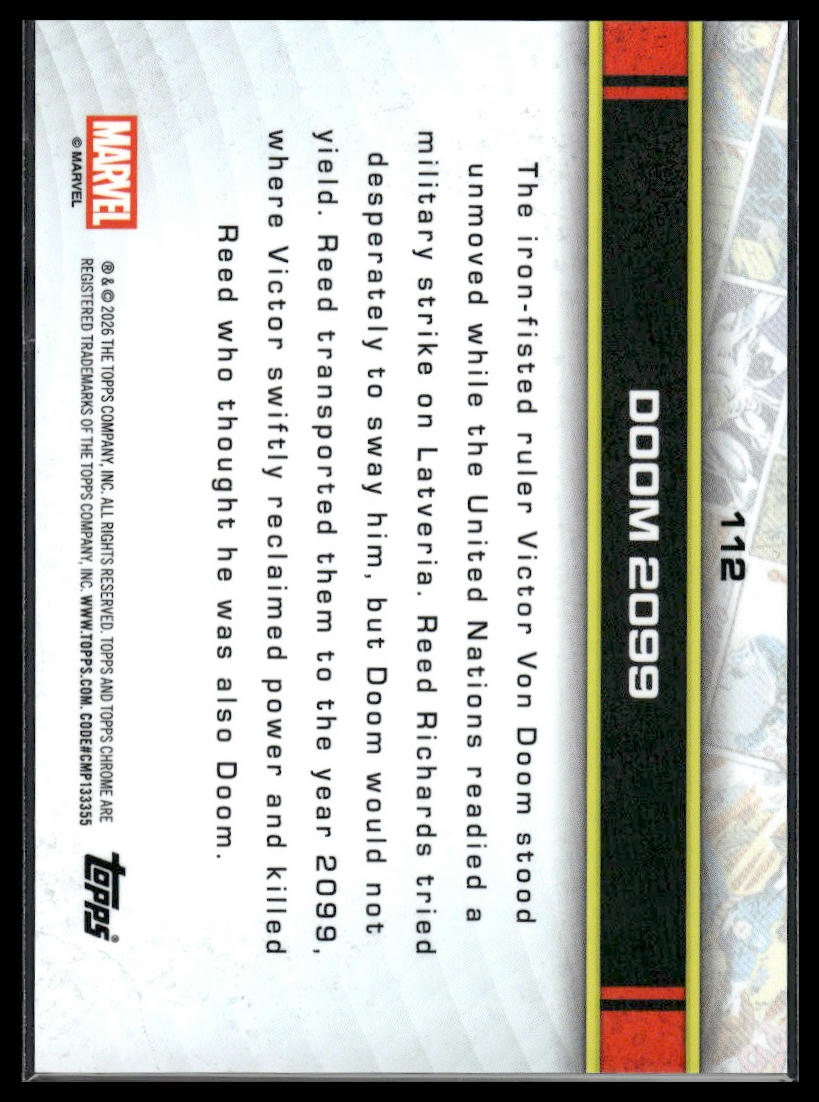 2026 Topps Chrome Marvel Comics #112 Doom 2099