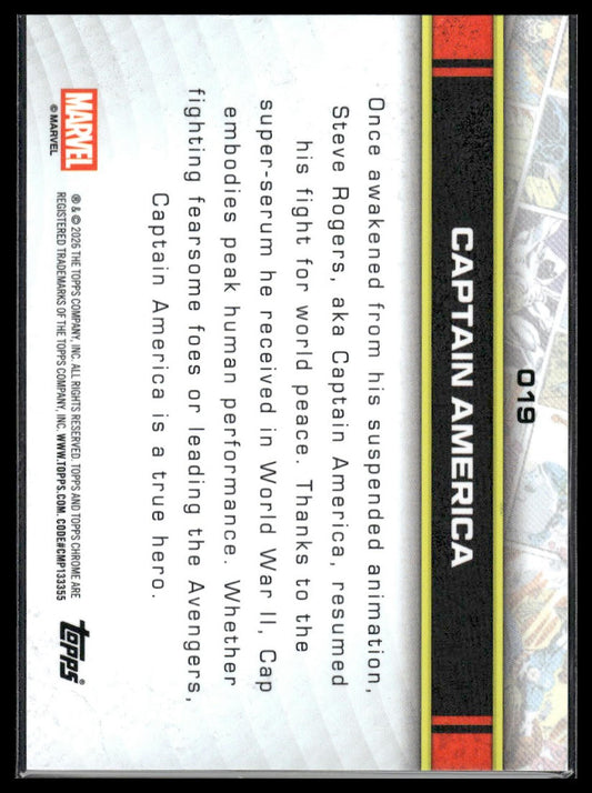 2026 Topps Chrome Marvel Comics #19 Captain America