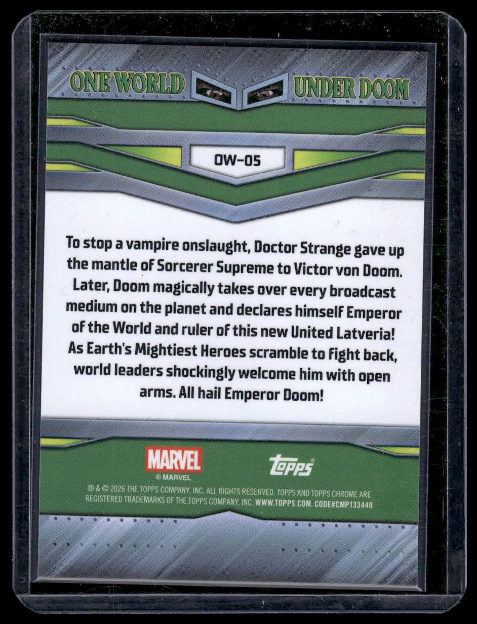 2026 Topps Chrome Marvel Comics #OW-05 One World Under Doom #5