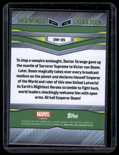 2026 Topps Chrome Marvel Comics #OW-05 One World Under Doom #5