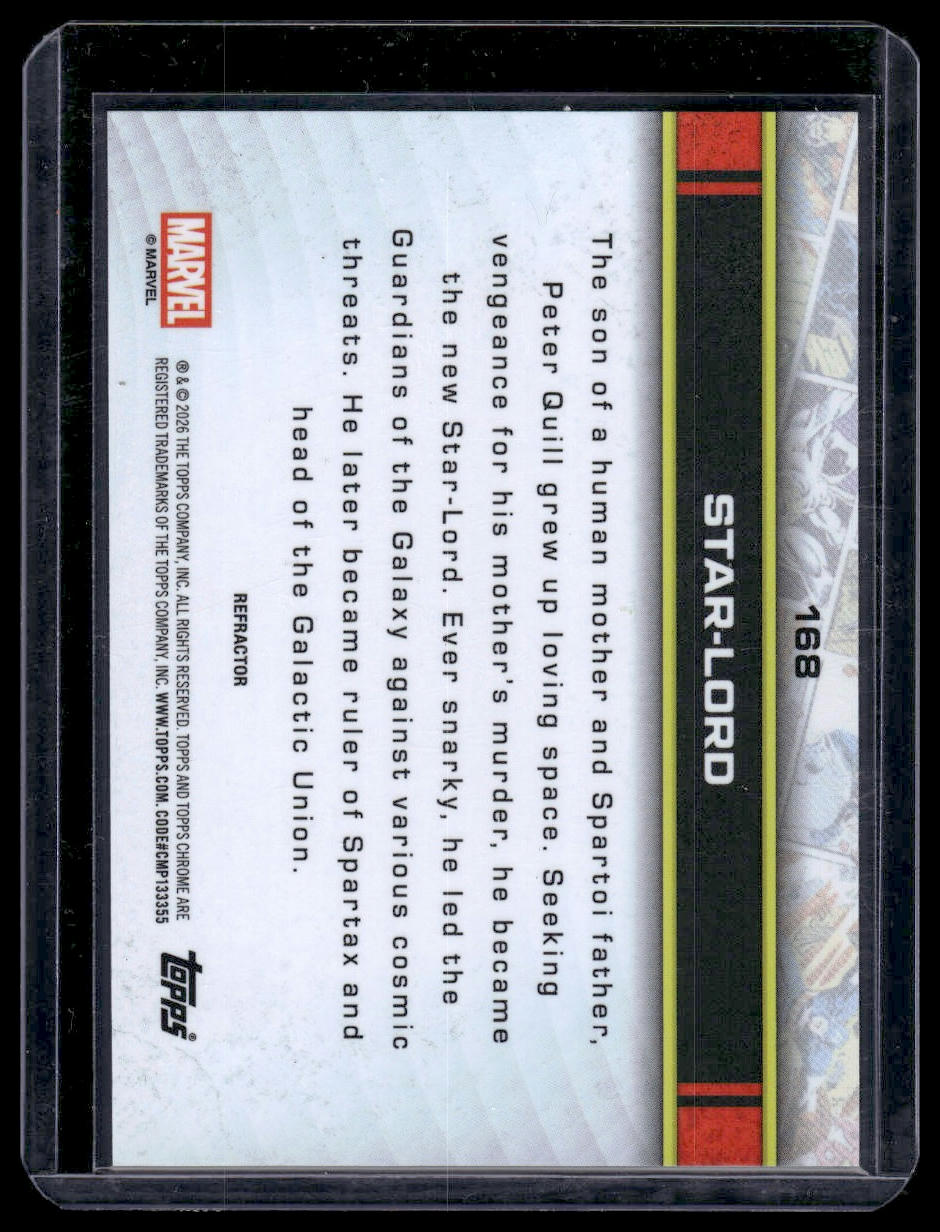 2026 Topps Chrome Marvel Comics #168 Star-Lord Refractor