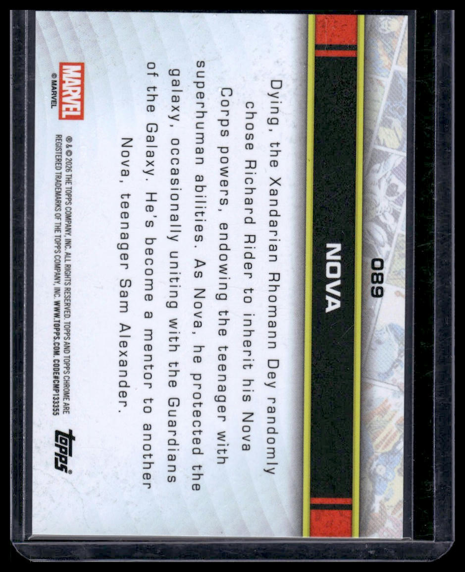 2026 Topps Chrome Marvel Comics #89 Nova Refractor